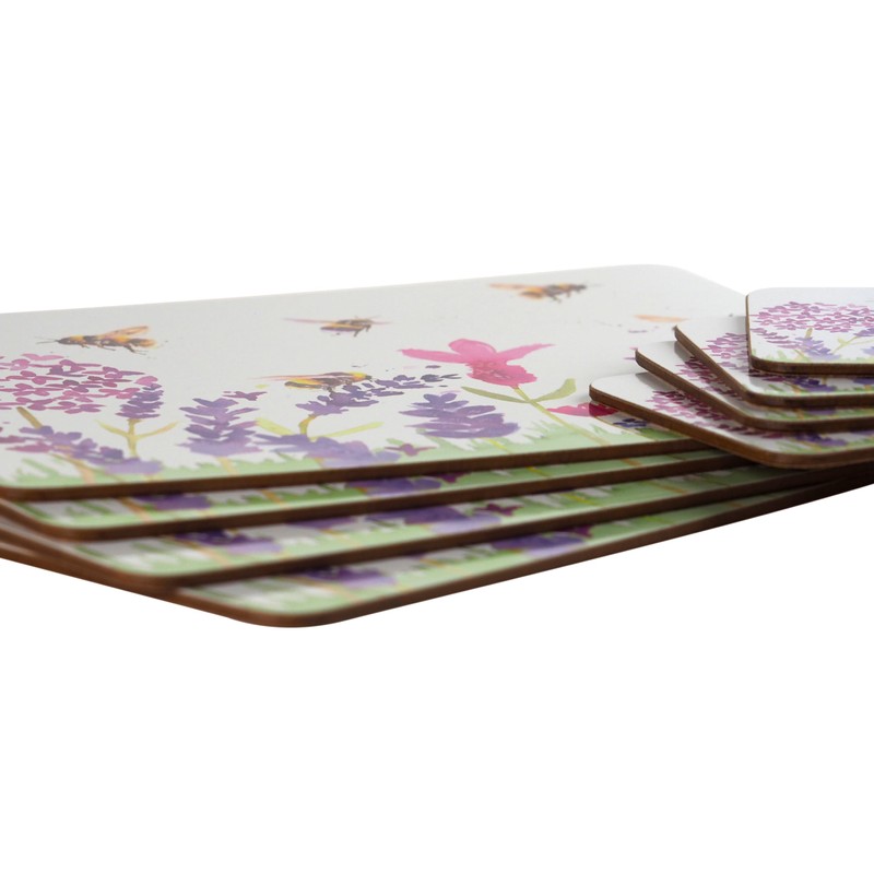 Set of 4 Table Placemats & Coasters - Country Life