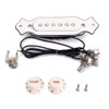 Alnicov White Sound Hole Magnetic Pickup with Tone Volume Knobs