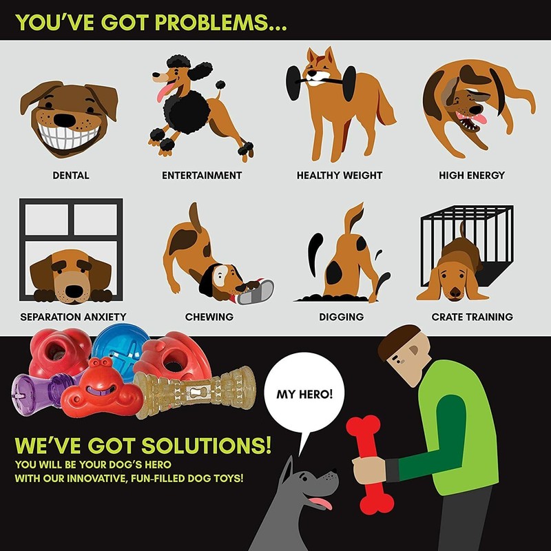 HERO Dog Toys 64143 Soft Rubber Foraging Ring Dog Toy