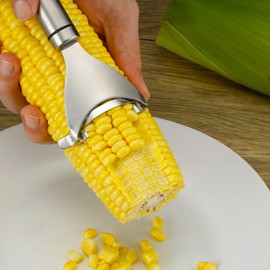 iziusy Corn Peeler Stainless Stee Corn Cob Stripper Tool Corn Thresher from the Cob, Removes Corn Kernels From Corn Cobs In Seconds, Kitchen Gadget