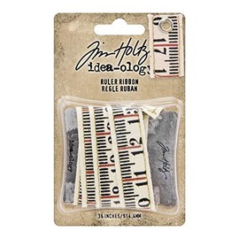 Tim Holtz, Advantus TH93955 Ruler Ribbon, tan