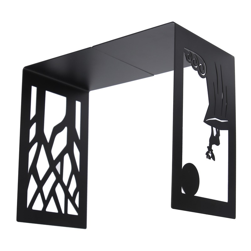 2pcs Metal Bookend Desktop Bookshelf Storage Book Documents Divider Craft