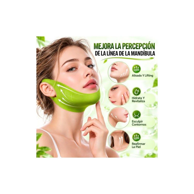 Mascarilla V-Lift 8 Piezas, Mascarilla de Colágeno Reafirmante e Hidratante