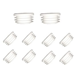 38mm White Plastic Plugs, Black Round Tube Covers, Inner End Caps for Chairs Desks Tables Foot Furniture Pipe, 20 Pcs