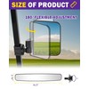 HOWBOW Golf Cart Mirrors Kit, Adjustable 180 Degree Rotation and