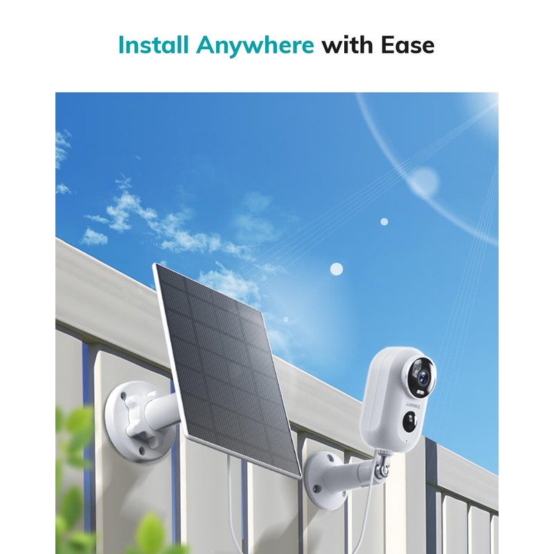 ZUMIMALL 3W Solar Panel for Security Camera Wireless Outdoor, IP66