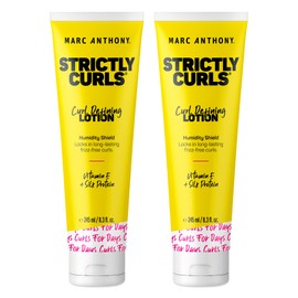 Marc Anthony Curl Defining Lotion, Strictly Curls - 2 Pack - Silk Protein & Vitamin E Hair Gel for Dry Damaged Curly Hair - Sulfate-Free Moisturizing Detangler & Anti Frizz Styling Product - 8.3 Fl Oz