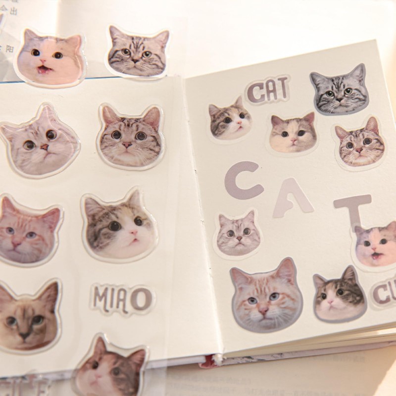 Cat Cat Head Series Cat Sticker Seals 3 Types of