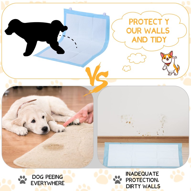 Yalikop 12 Pcs Wall Pee Pad Holder Dog Potty Training