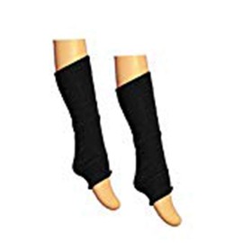 Crazy Chick® Kids Girls Plain Leg Warmer Girls School Dance Wear Lurex Legwarmer tutu Fancy (Black)