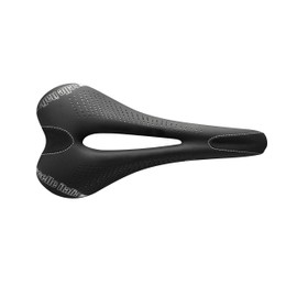 Selle Italia - C2 Gel Flow, Soft Gel Bicycle Saddle with a Wide Seat with Anti-Vibration Technology and a Manganese Rail, Water Resistant - Black - S2