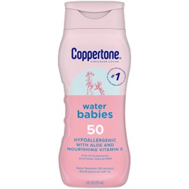 Coppertone - WaterBabies Sunscreen Lotion Broad Spectrum SPF 50 (8 Fluid Ounce) (Packaging may vary) - Daily Care