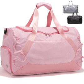 Kirioul Gym Bag 36L Large Travel Duffel Bag for Men&Women Water-Resistant Sport Bags with Shoes Compartment Wet Pocket Heavy Duty Weekender Overnight Carry On Bag for Gym, Yoga, Swim, Travel