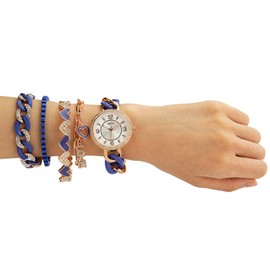 TIME100 Women's Fashion Watch and Bracelet Set Trending Wristwear, Ideal for Layering, Gift for Birthdays, Anniversaries, Christmas, and Special Occasions