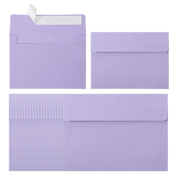 PATIKIL 24Pack A2 Envelopes, Self Seal Light Purple Invitation Envelopes