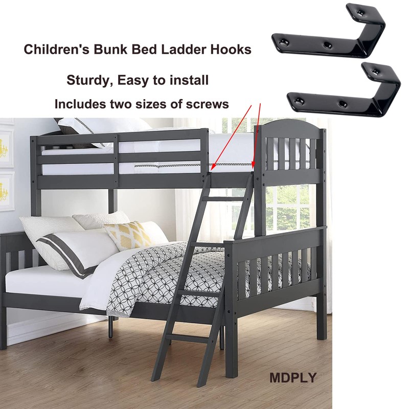 MDPLY 8 Pack Bunk Bed Ladder Hooks, Inside Width 1"