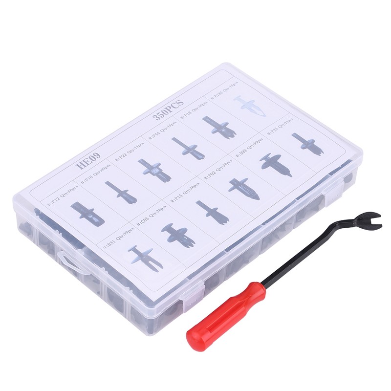350pcs Assorted Car Body Plastic Push Pin Rivet Fasteners Trim