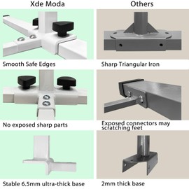 XDEMODA The Latest Model Gymnastics Bar for Kids Ages 3-15 for Home, Anti-Slip, Easy to Assemble, 35” to 55” Adjustable Height Gymnastic Horizontal Bars Equipment (Gym bar, White)