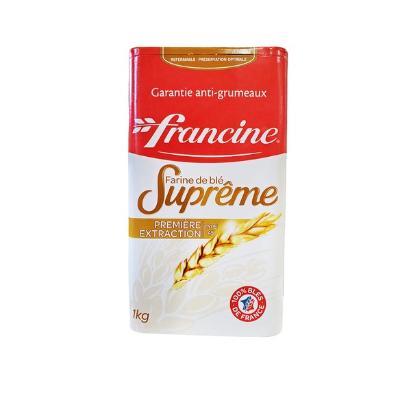 Francine Farine de ble Supreme - French T45 Supreme Wheat Flour 1kg
