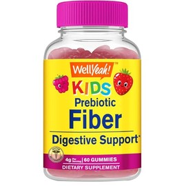 WellYeah Gomitas de fibra prebitica para nios, apoyo del sistema digestivo, recomendado por mdicos, ayuda al estreimiento, veganas y sin gluten, sin  