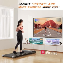 2024 Upgrade Walking Pad, 2.5HP Low Noise Under Desk Treadmill, 2 in 1 Walking Pad Treadmill with 265lbs Capacity for Home and Office with Remote Control and Smart APP（Grey）