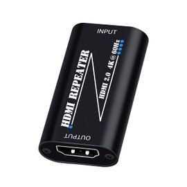 HDMI Amplifier Signal Booster Repeater, 4K@60Hz 80FT / 1080P 145FT Extender, HDMI Extender Female to Female for Gaming/VR/Home Theater (No Power Required)