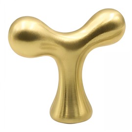 1 Pack Solid Brass Brushed Cabinet Hook Drawer Pull Knob SC-YS-1