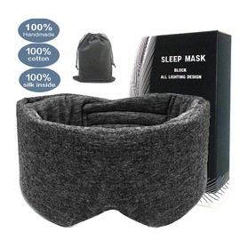 Handmade Cotton Sleep Mask Blackout Comfortable Eye Cover Comfortable Breathable ， Adjustable
