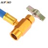 R134A AC Refrigerant Charge Hose Kit, 1/2’’ Self-Sealing Valve Can,
