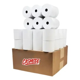 Caja 50 Rollos Papel Térmico Casmode 80x80 Mm Blanco  Alta Calidad 55g  para Impresora 80mm                                                           