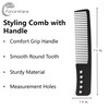 ForceWave Styling Comb with Handle, 5 Holes for Precise Hair