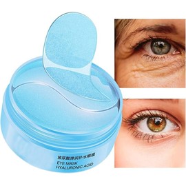 Parches Hydrogel Para Ojos Colágeno Anti Ojera Hidratante alivia las bolsas, mejora las ojeras, trata la fatiga ocular, disminuye la hinchazón y suaviza las patas de gallo y las líneas finas con ingredientes naturales. (Duo Acido Hialurónico)