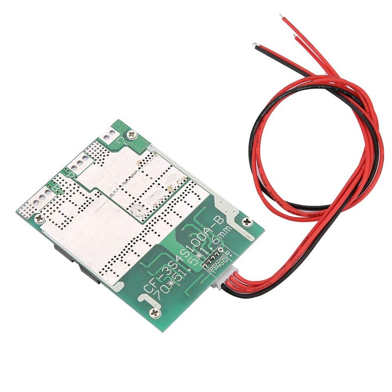 12V 100A 4Series BMS Protection Board with Balancing with Overcharge/Overdischarge/Overcurrent/Short