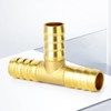 TAILONZ PNEUMATIC 16mm Brass 3-Way Tee Hose Barb Fitting（Pack of