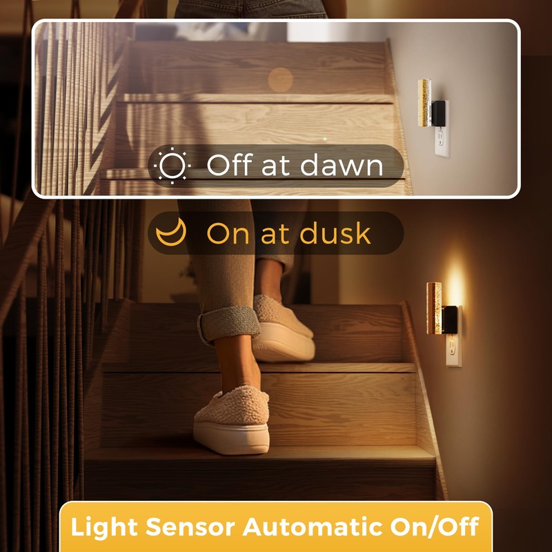 L LOHAS LED Night Lights Plug Into Wall, 2 Pack