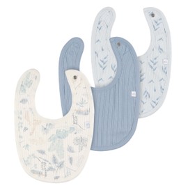 Just Born 3-Pack Bibs for Toddlers - Blue