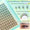 calphdiar Lash Clusters Natural Eyelash Clusters Lashes Extension Wispy Individual