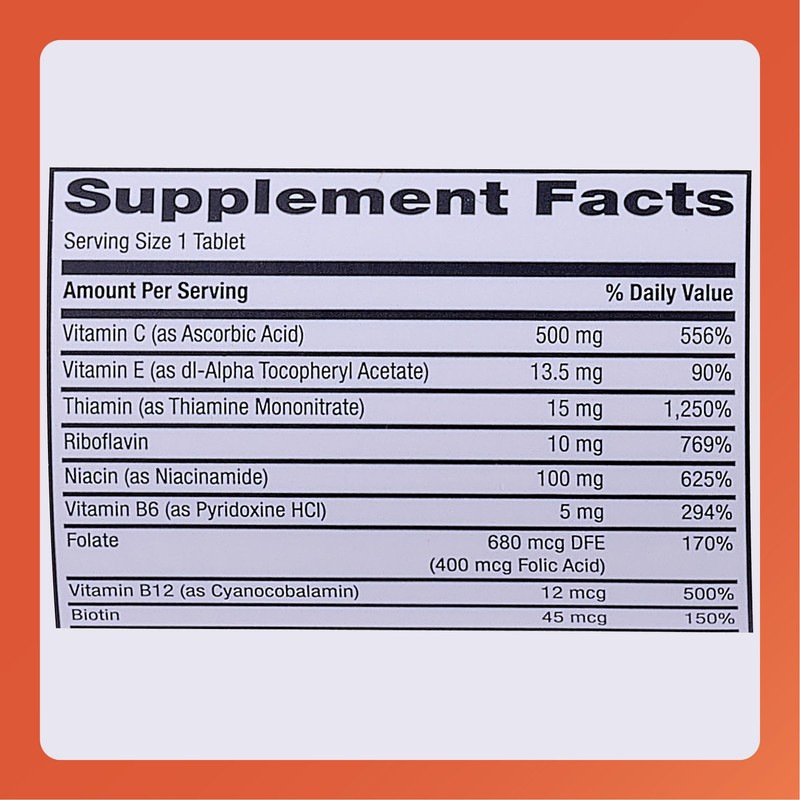 Rugby Multivitamin with Zinc Stress Formula - Dietary Supplement -