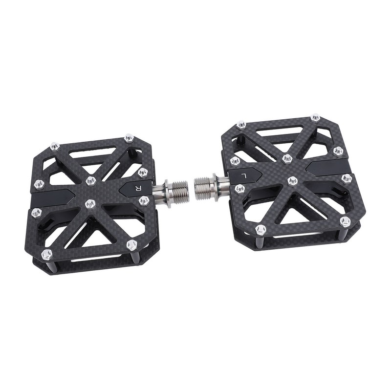 Mountain Cycling Pedals Carbon Fiber 3 Bearing Anti Slip Hollow