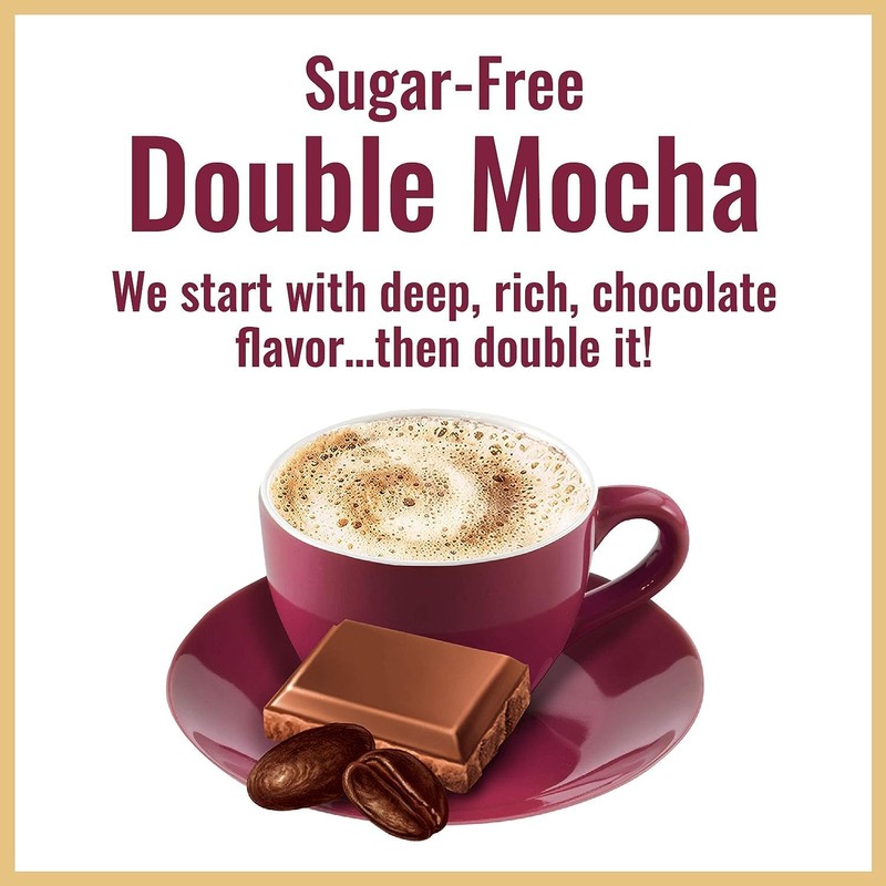 Sugar-Free Double Mocha Cappuccino Mix Instant Coffee Bundle to Enjoy