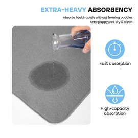 Washable Pee Pads for Dogs, 1 Pack Soft & Super Absorbent Dog Pee Pads, Waterproof Reusable Puppy Pee Pads for Potty Training, Playpen, Whelping, Crate, Absorb 2X Faster, High-Capacity, 72''×72''