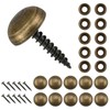 Aifeier ET 10Pcs Pure Brass Decorative Screws with Caps, Mirror