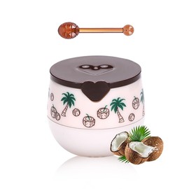 Moisturizing Hydrating Lip Sleeping Mask,Propolis Lip Mask Overnight,Bee Lip Balm Honey Pot-Coconut