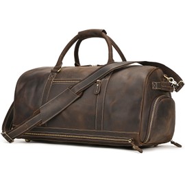 Leather Duffel Bags for Men and Women Full Grain Leather Travel Overnight Weekend Leather Bags Sports Gym Duffel