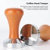 Coffee Tamper Stainless Steel Flat Bottom Tamping Tool Coffee Hand