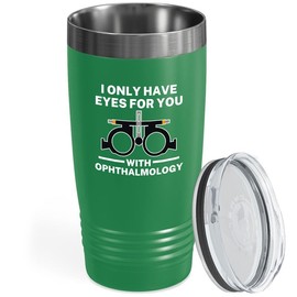 Flairy Land Ophthalmologist Tumbler 20oz Silver -Ophthalmology - Eye Doctor Optician Optometrist Biologist Optometry Cataract Opthalmic Assistant
