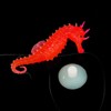 Pxiryanlow Red Aquarium Decor Luminous Artificial Soft Seahorse Hippocampus Fish