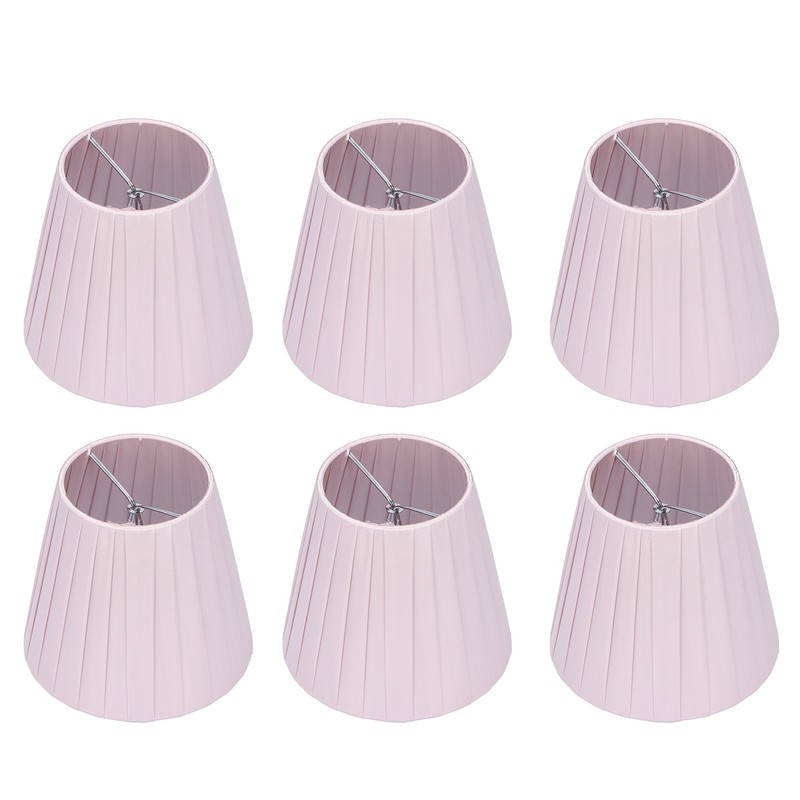 6pcs Chandelier Cloth Lampshade Wall Lamp Clip On Cover Shades