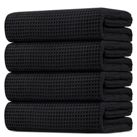 HOMEXCEL - Juego de 4 toallas de baño de microfibra premium, ligeras, altamente absorbentes y de secado rápido para baño, gimnasio, ducha, hotel y... 