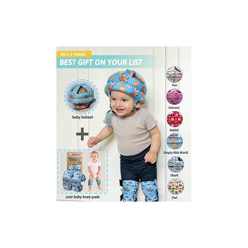 Simply Kids - Casco de bebé para gatear, caminar, protector